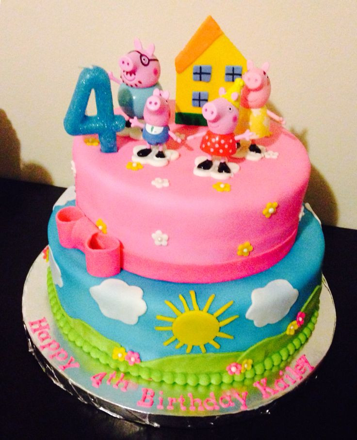 Peppa Pig Birthday Cakes
 346 best Peppa Pig Cakes images on Pinterest