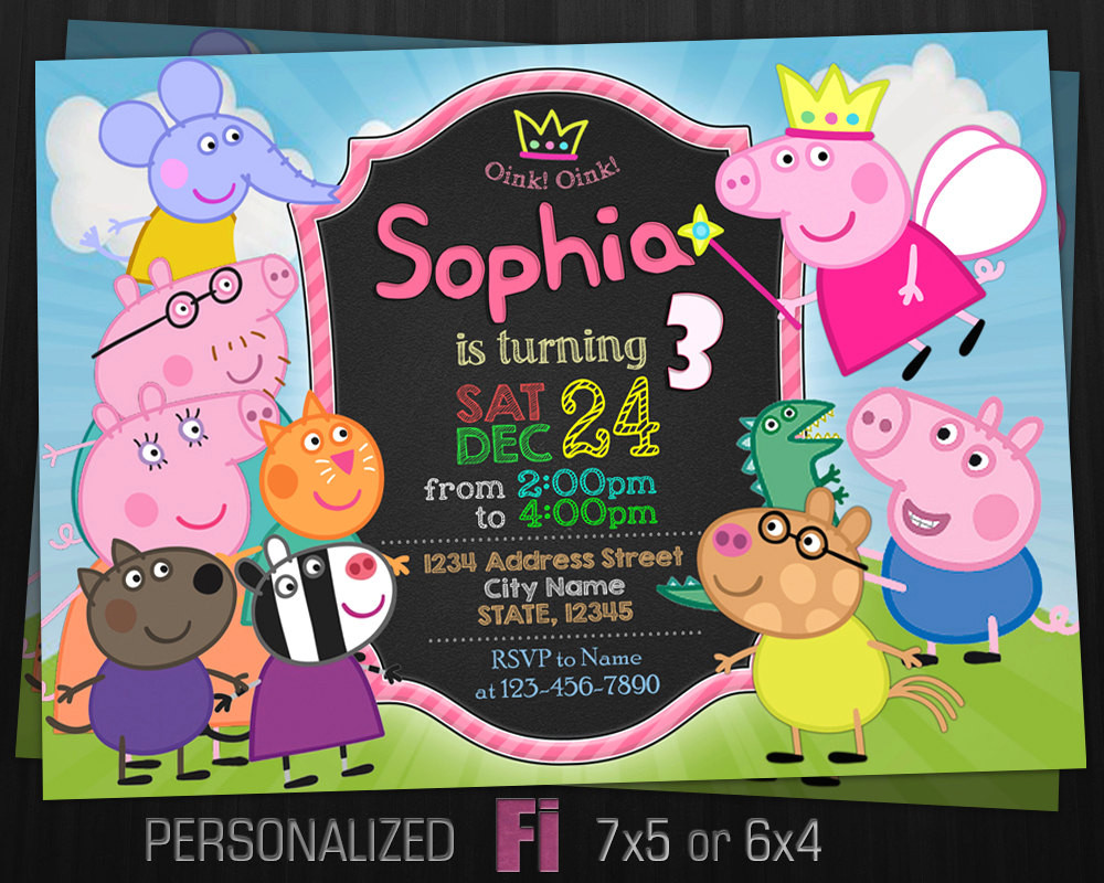 Peppa Pig Birthday Invitations
 Peppa Pig Invitation Peppa Invitation Peppa Pig Birthday