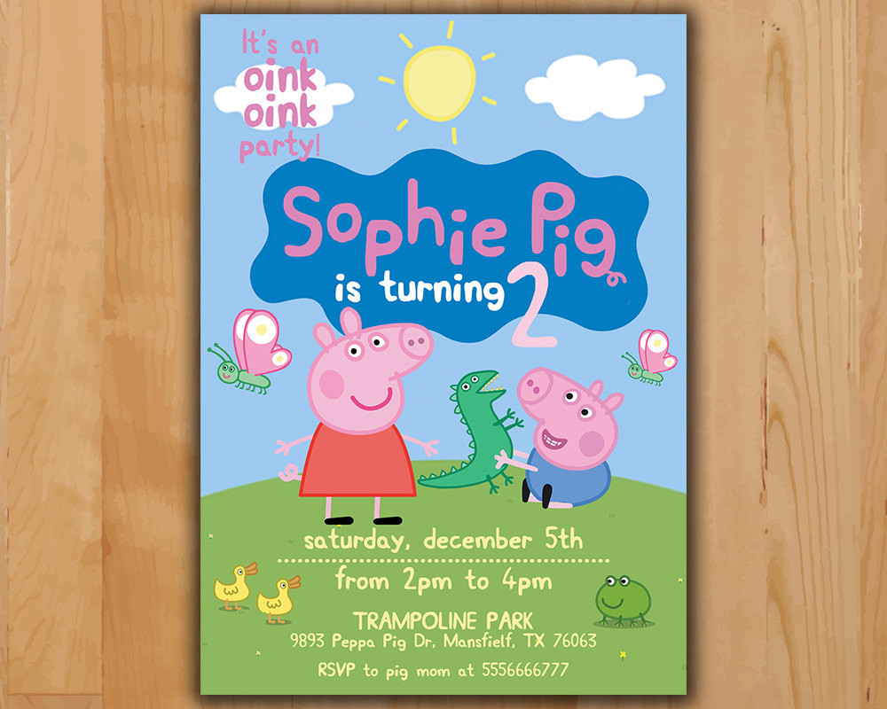 Peppa Pig Birthday Invitations
 Peppa Pig Invitation Peppa Pig Birthday Invitation Peppa