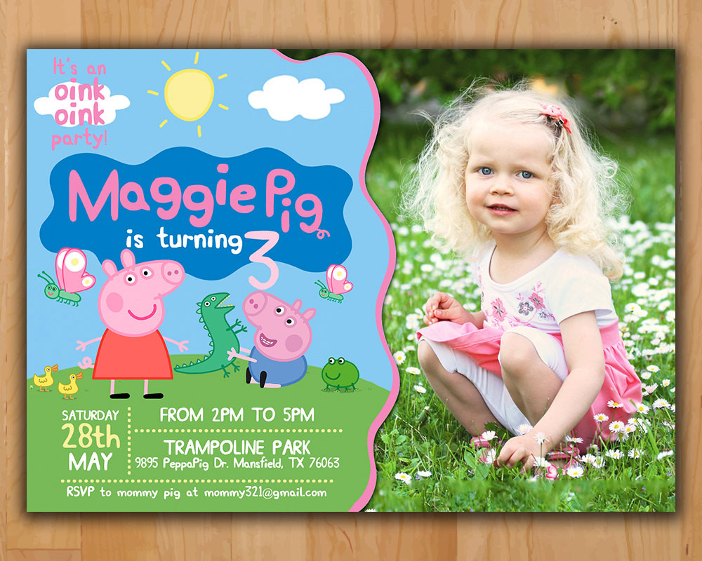 Peppa Pig Birthday Invitations
 Peppa Pig Invitation Peppa Pig Birthday Invitation Peppa