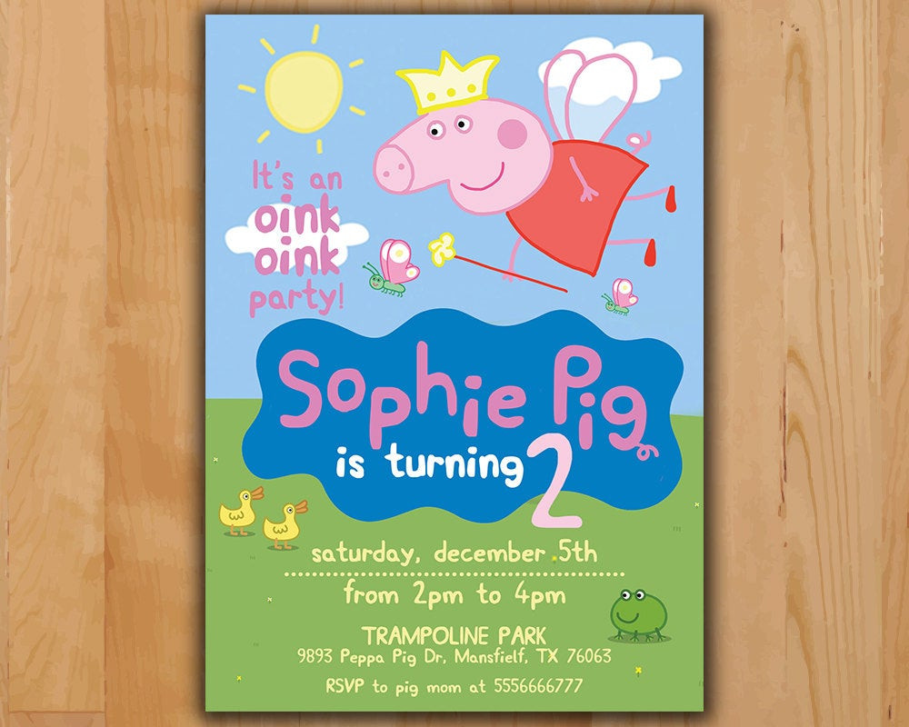 Peppa Pig Birthday Invitations
 Peppa Pig Invitation Peppa Pig Birthday Invitation Peppa