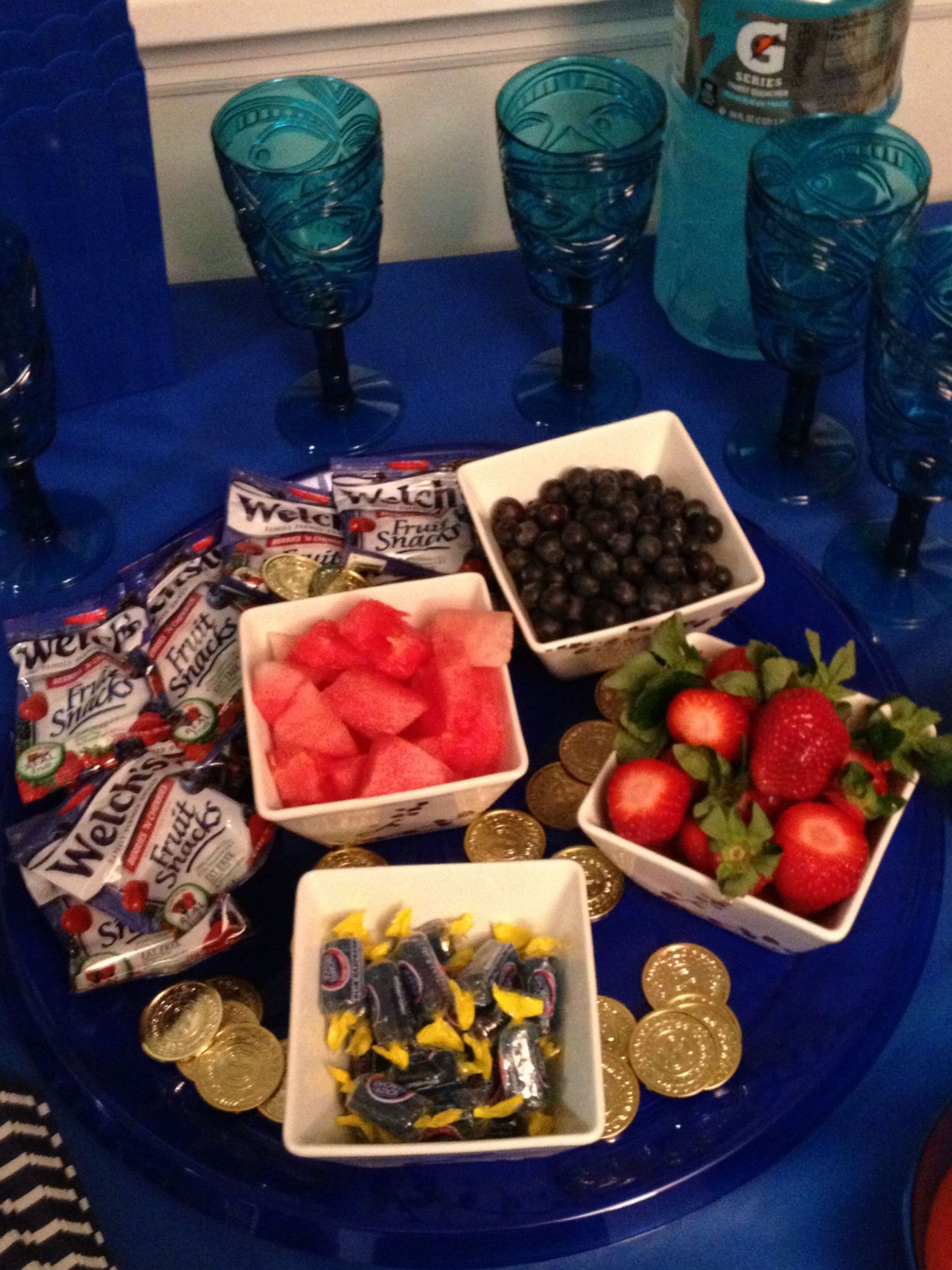 Percy Jackson Birthday Party
 Blue snacks for a Percy Jackson birthday party