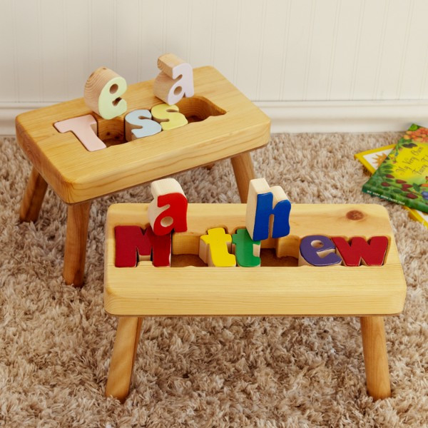 Personalised Children Gifts
 Puzzle Name Stools