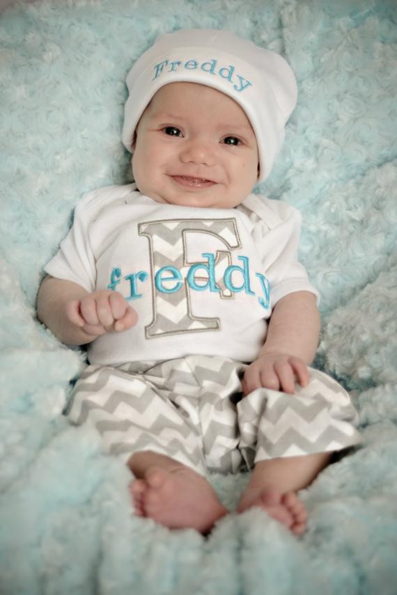 Personalized Baby Boy Gifts
 Personalized Baby Boy Gift Baby Boy Clothes Gray Turquoise