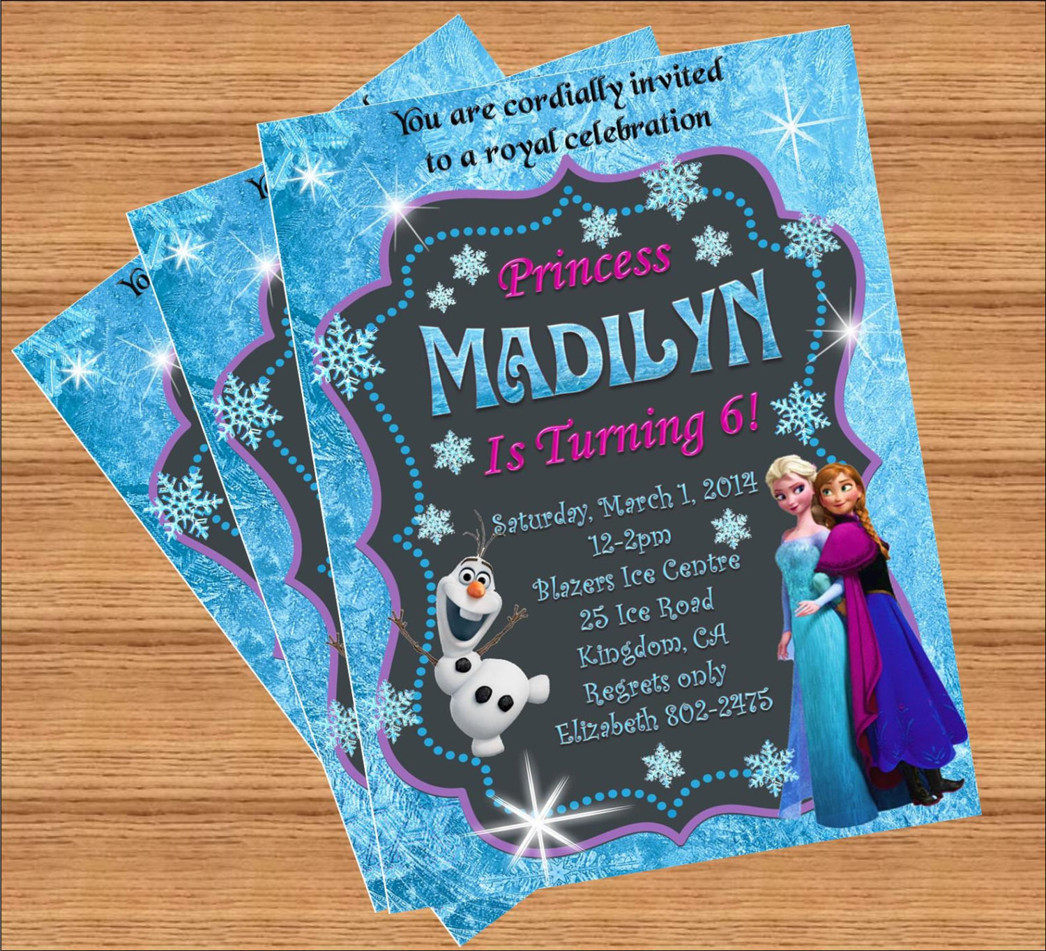 Personalized Birthday Invitations
 Frozen Birthday Invitation Custom Invitation