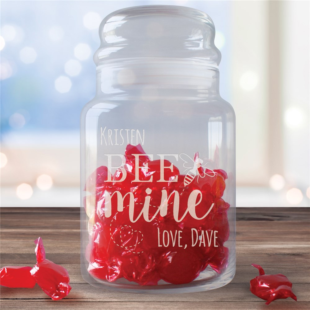 Personalized Valentine Gift For Kids
 Bee Mine Personalized Treat Jar