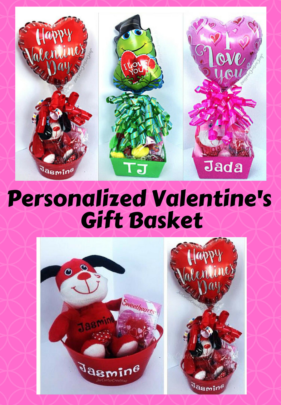 Personalized Valentine Gift For Kids
 Cute Personalized Valentine s Day Gift Basket for kids ad