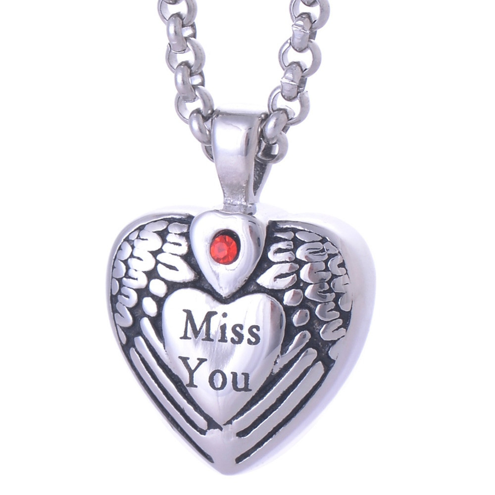 Pet Urn Necklace
 316L Stainless Steel Pet Urns Cremation Jewelry Ashes