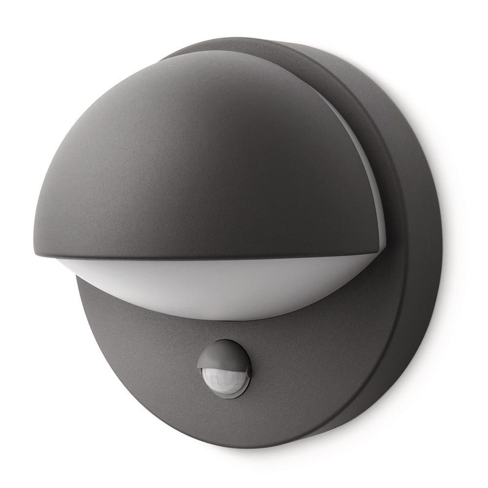 Philips Landscape Lighting
 Philips June Outdoor Wall Light with PIR Sensor Dark Grey