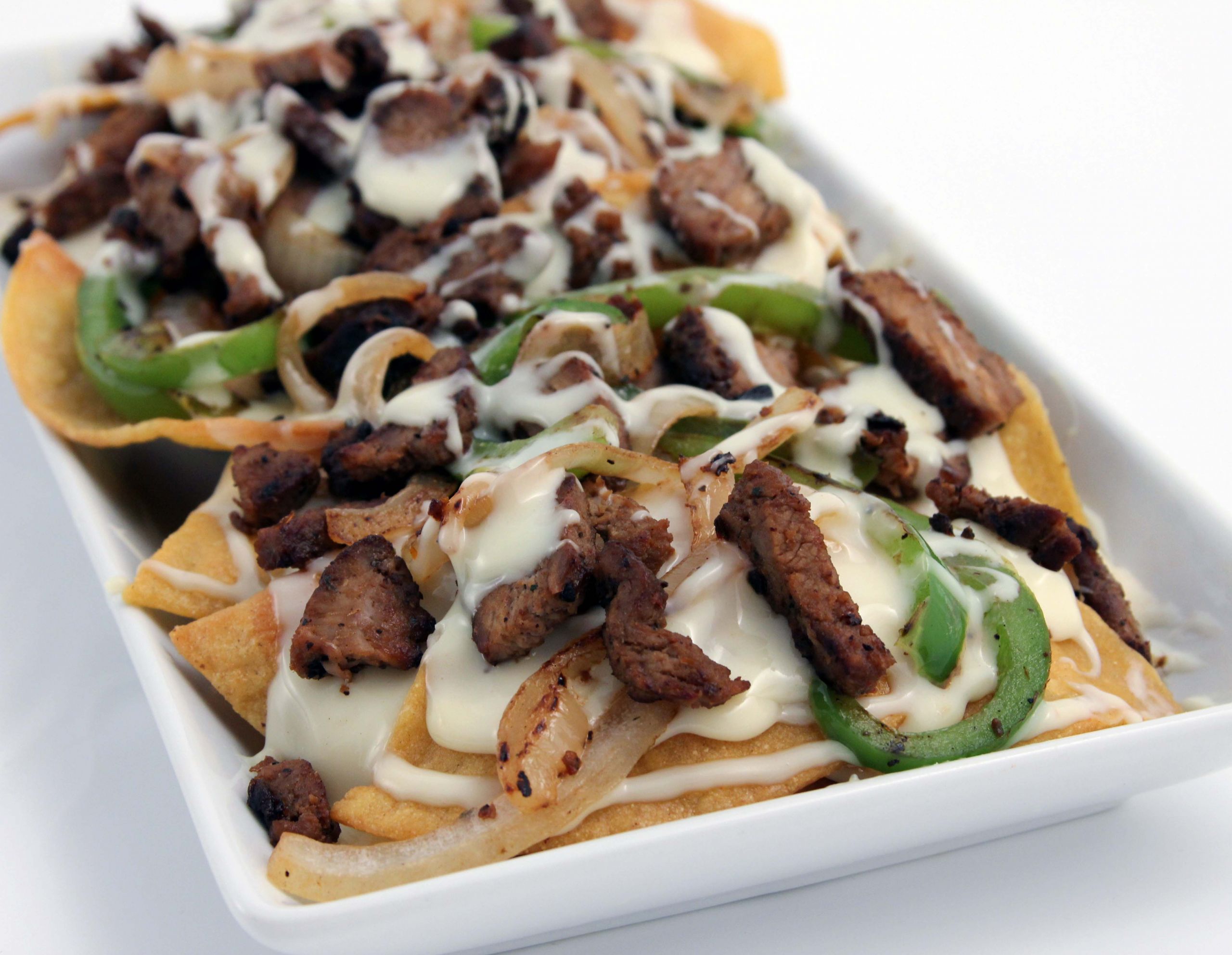 Philly Cheese Steak Nachos
 Philly Cheesesteak Nachos