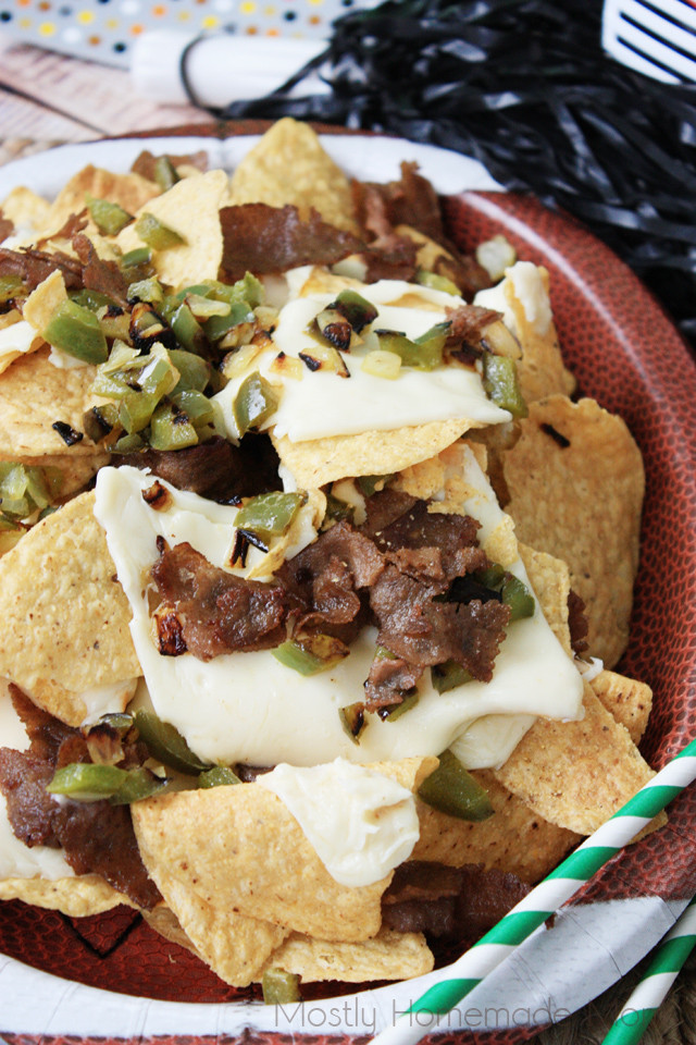 Philly Cheese Steak Nachos
 Loaded Philly Cheese Steak Nachos