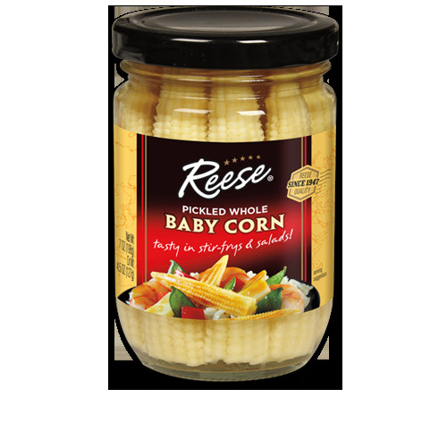 Pickled Baby Corn Recipes
 Pickled Whole Baby Corn in Glass