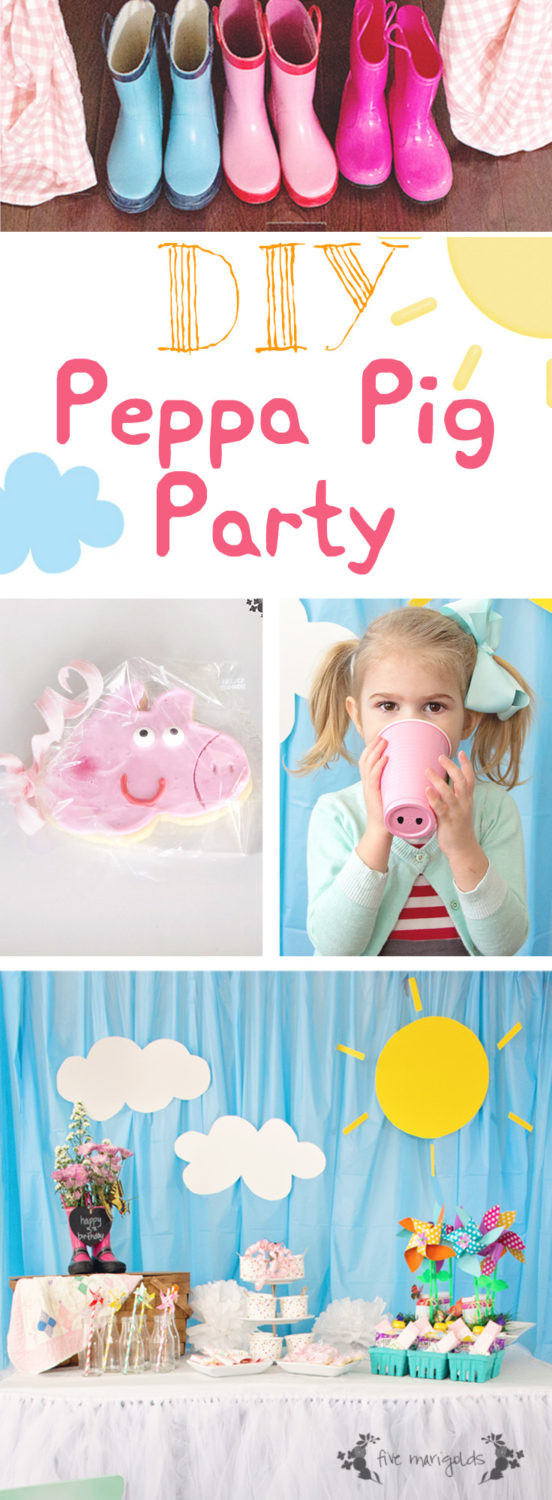 Pig Birthday Party
 Peppa Pig Picnic Birthday Party Five Marigolds