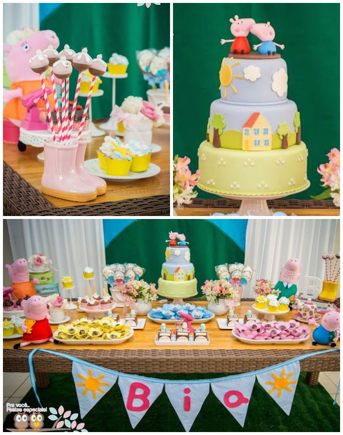 Pig Birthday Party
 Kara s Party Ideas Peppa Pig themed birthday party with