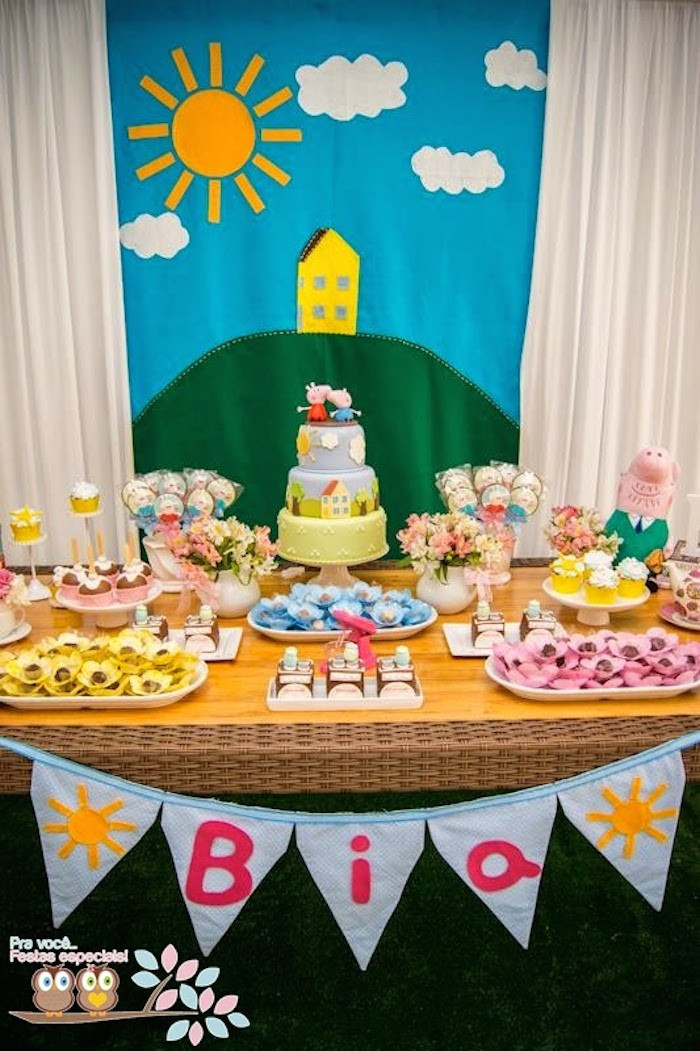 Pig Birthday Party
 Kara s Party Ideas Peppa Pig themed birthday party with