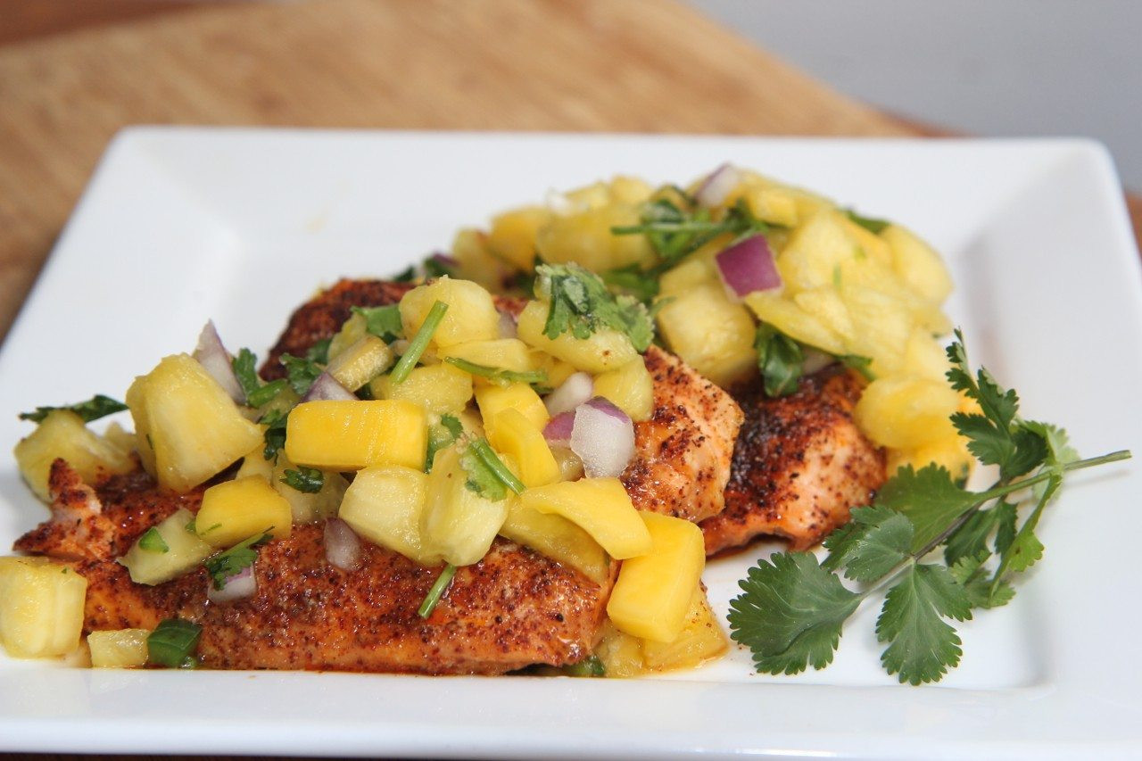 Pineapple Mango Salsa Recipe
 Chili Salmon w Pineapple Mango Salsa Recipe