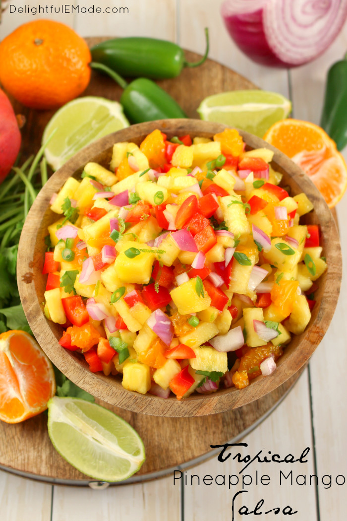 Pineapple Mango Salsa Recipe
 Tropical Pineapple Mango Salsa Delightful E Made