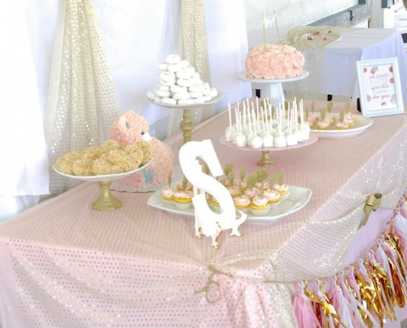 Pink And Gold Baby Shower Decoration Ideas
 Pink and Gold Baby Shower Sincerely Jean