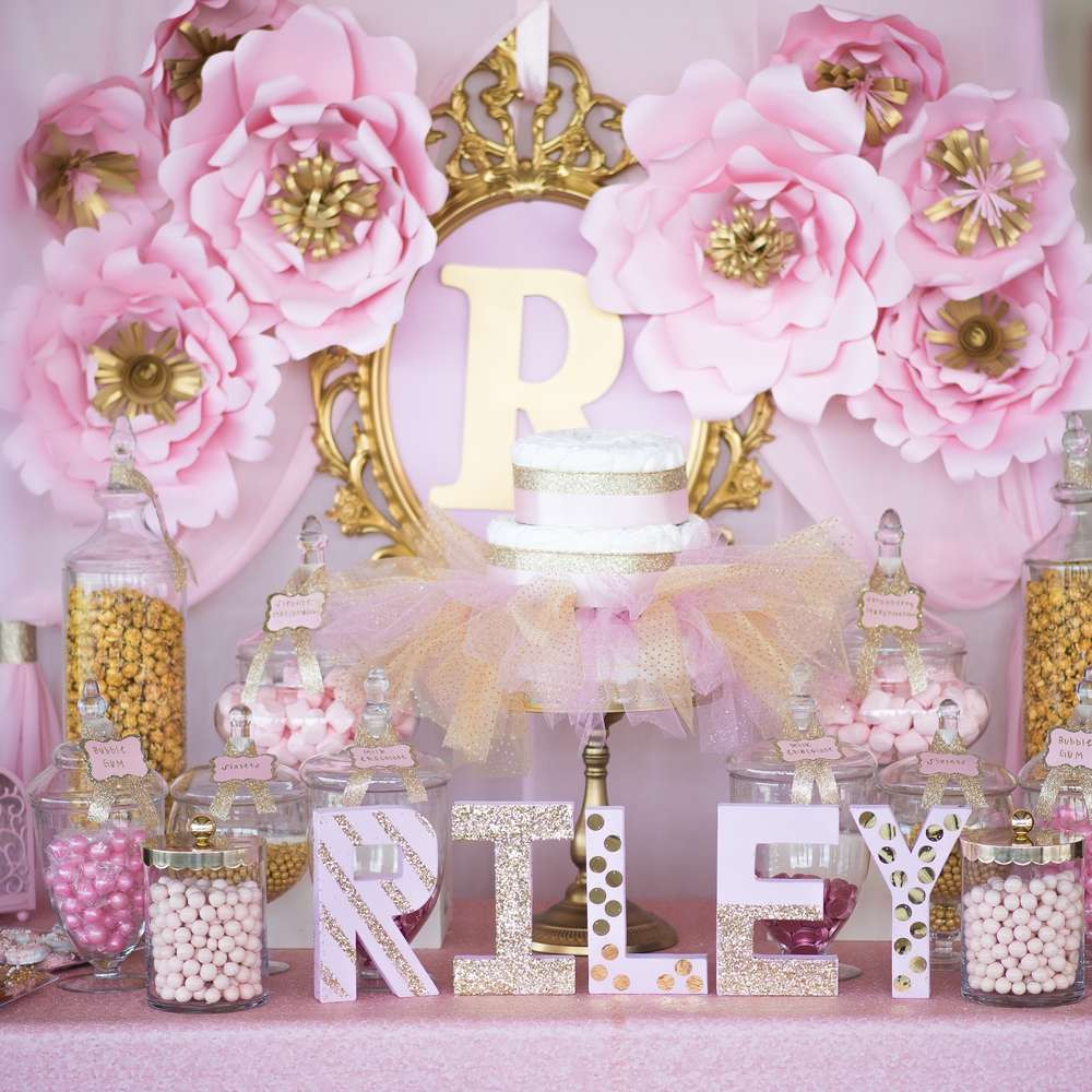 Pink Baby Shower Decorations Ideas
 Shimmering Pink And Gold Baby Shower Baby Shower Ideas