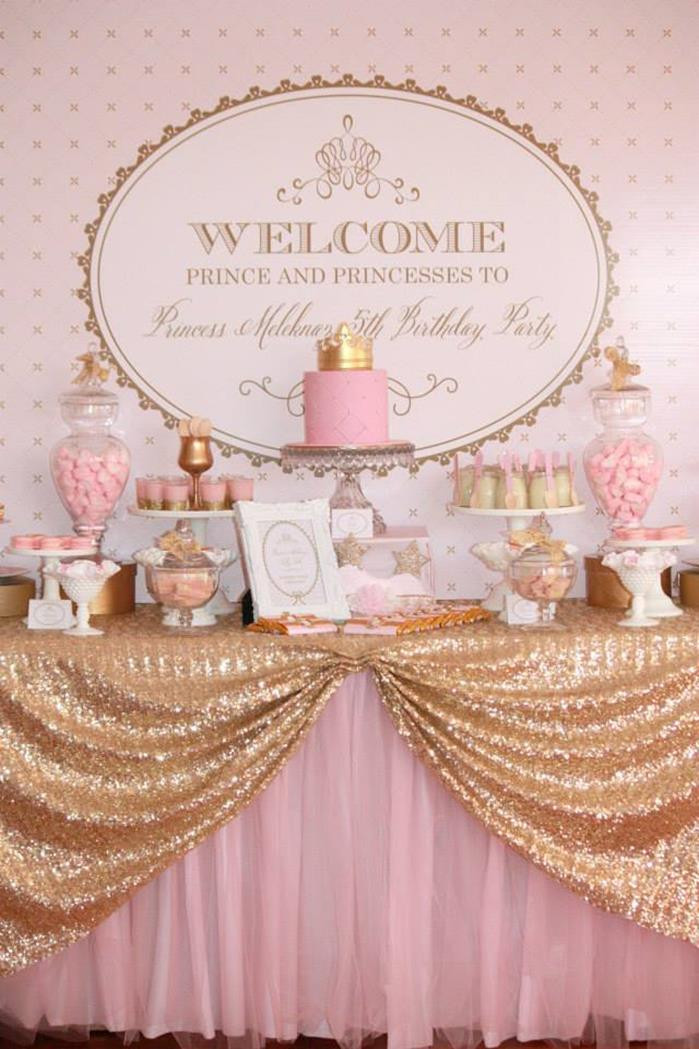 Pink Birthday Party Decorations
 Kara s Party Ideas Pink Gold Royal Princess Party Planning