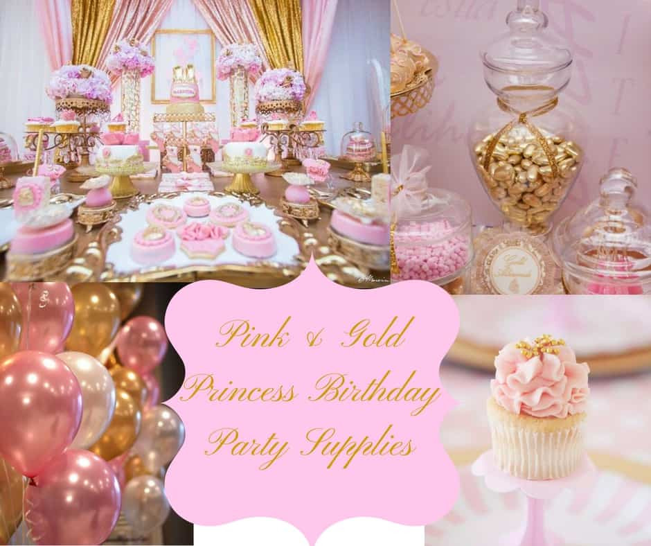 Pink Birthday Party Decorations
 Pink & Gold Princess Birthday Party Supplies Hip Hoo Rae