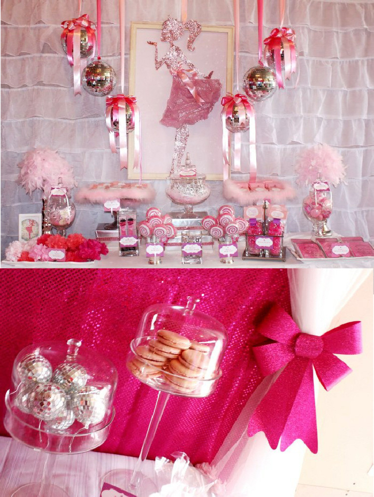 Pink Birthday Party Decorations
 A Pink 7th Birthday Enchanted Prom Party Party Ideas