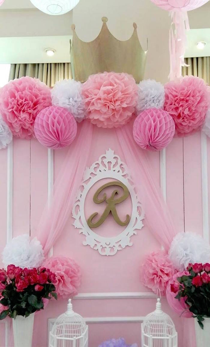 Pink Birthday Party Decorations
 Kara s Party Ideas Pink Princess Baptism Party