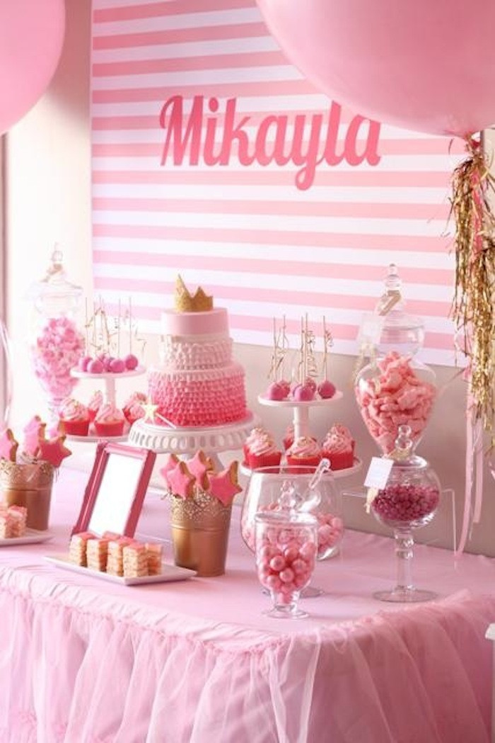 Pink Birthday Party Decorations
 Kara s Party Ideas Pinkalicious 6th Birthday Princess