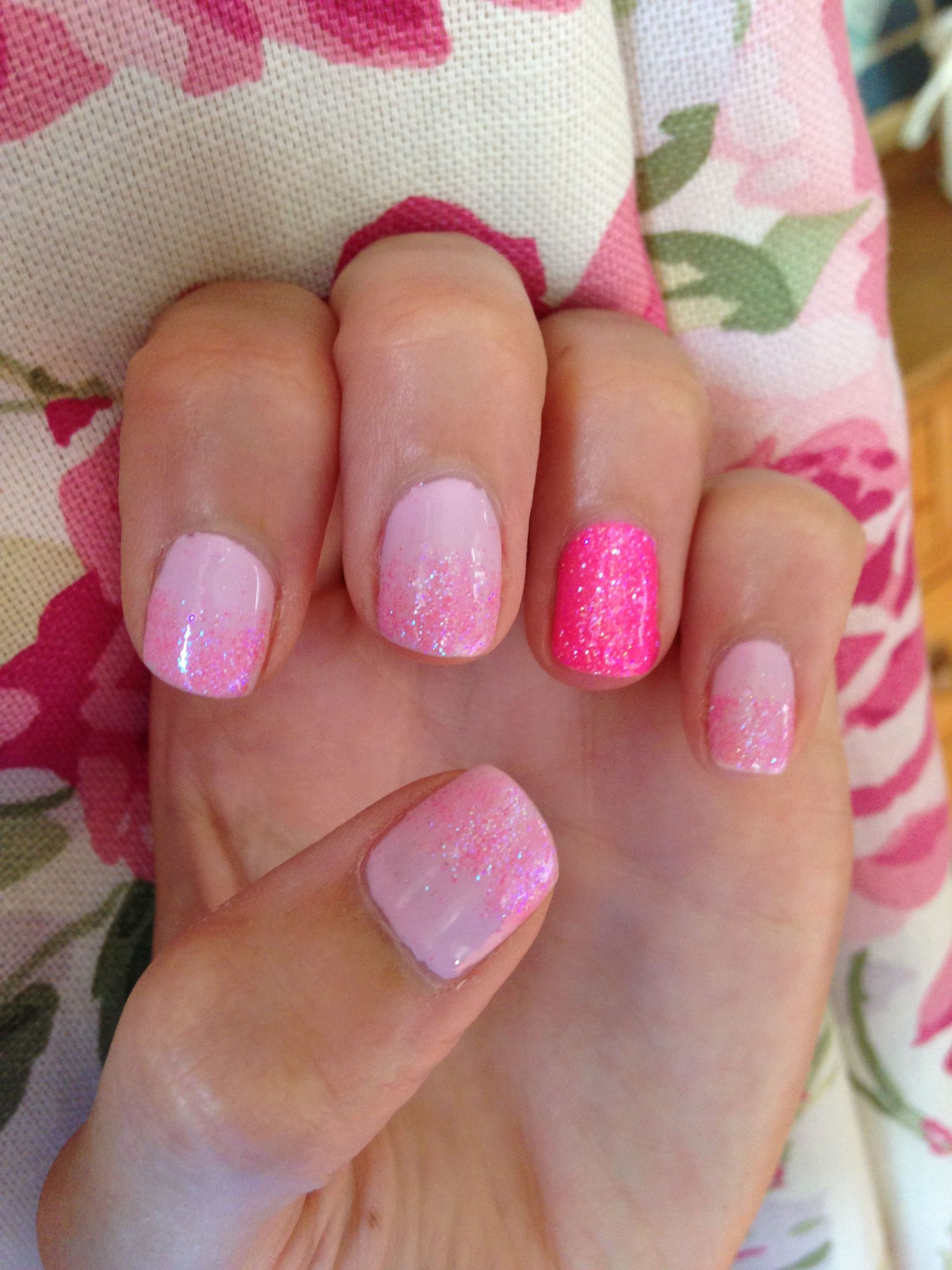 Pink Shellac Nail Designs
 Pink Shellac Summer nails girly