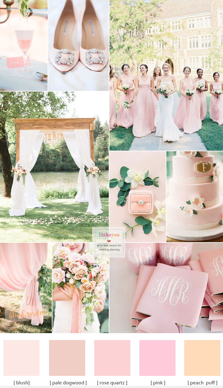 Pink Wedding Theme
 Blush pink wedding theme blush bridesmaid dresses for a