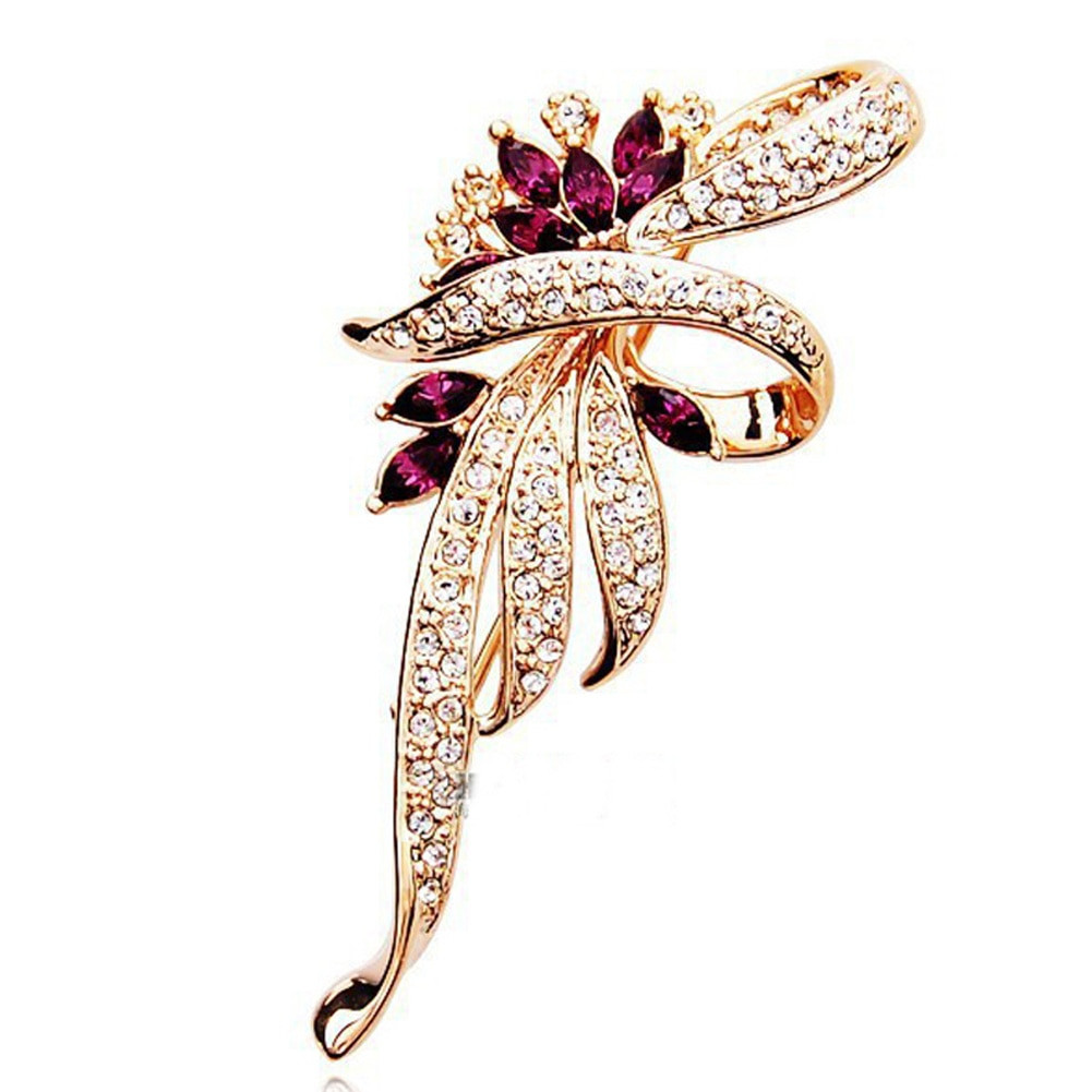 Pins Fashion
 1 Pcs Crystal Flower Brooch Pin Fashion Rhinestone Jewelry