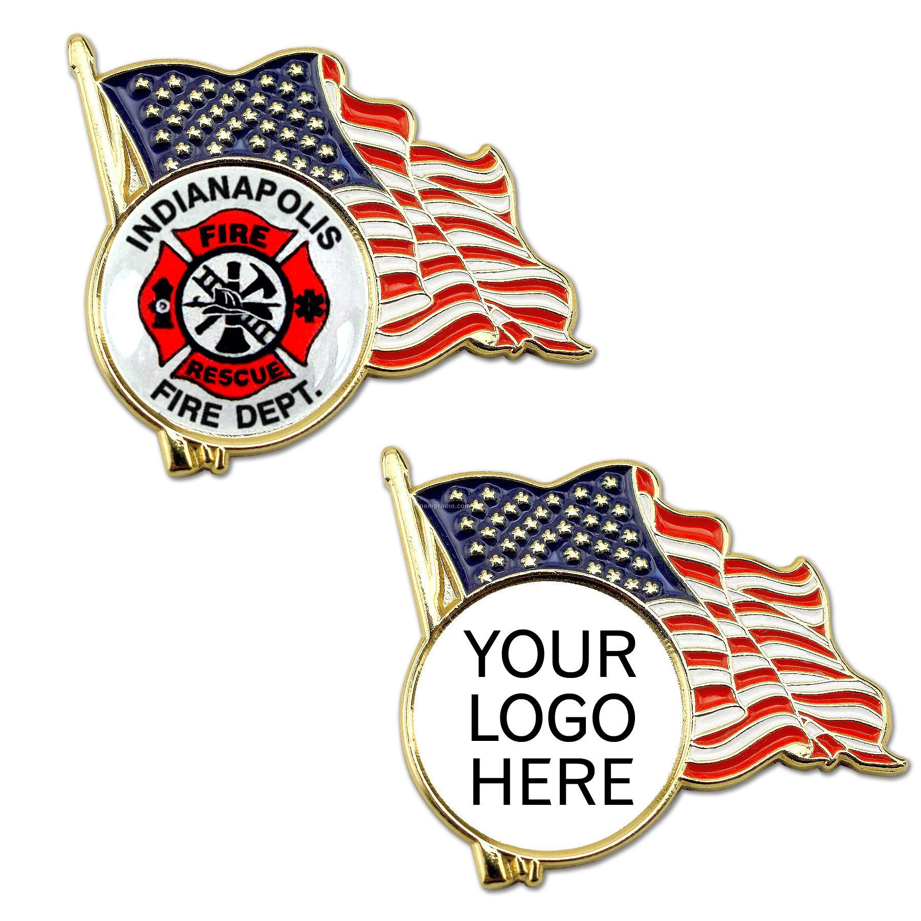 Pins Logo
 American Flag Lapel Pin With Custom Logo China Wholesale