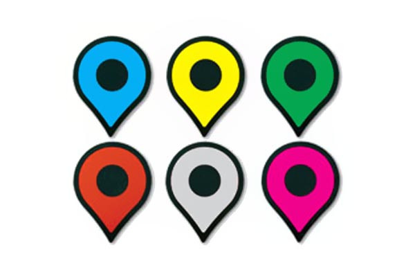 Pins Map
 Google Map Pins Coaster Set