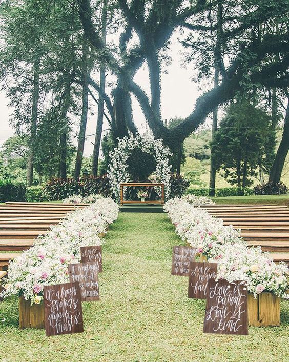 Pinterest Backyard Wedding
 29 Awesome Wedding Aisle Decorations for Fall Wedding