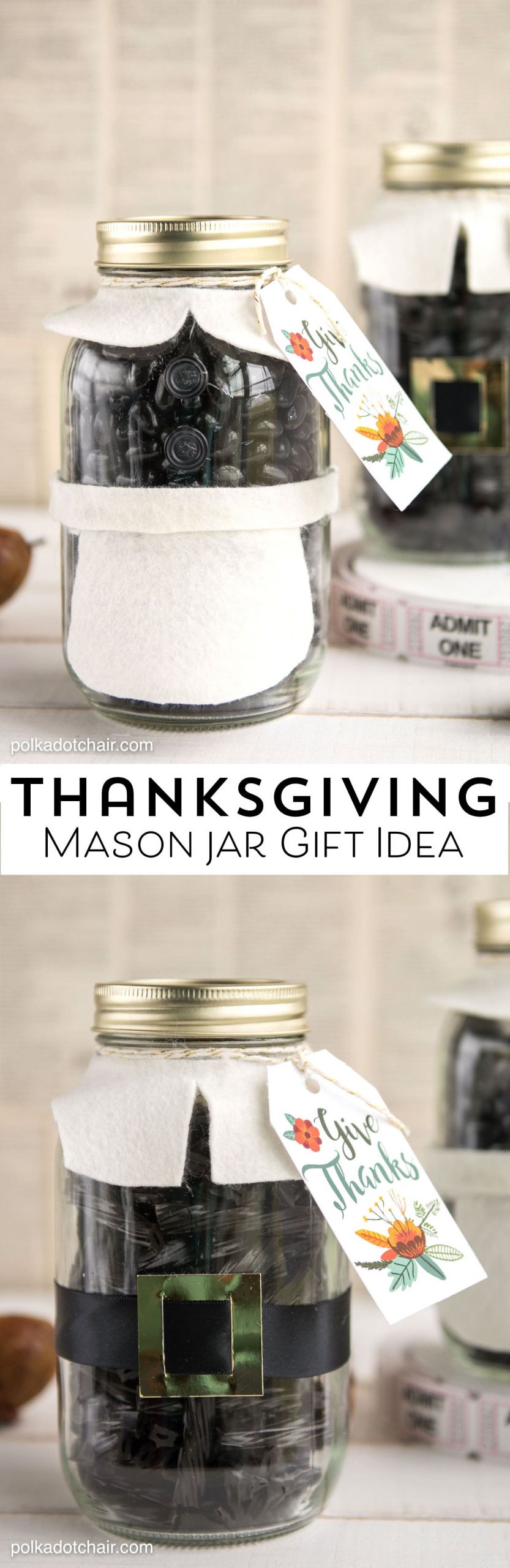 Pinterest Thanksgiving Gift Ideas
 Thanksgiving Mason Jar Gift Idea The Polka Dot Chair