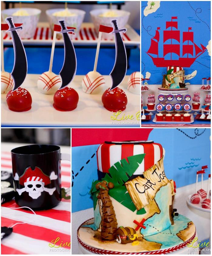 Pirate Theme Kids Party
 Kara s Party Ideas Pirate Party Planning Ideas Supplies