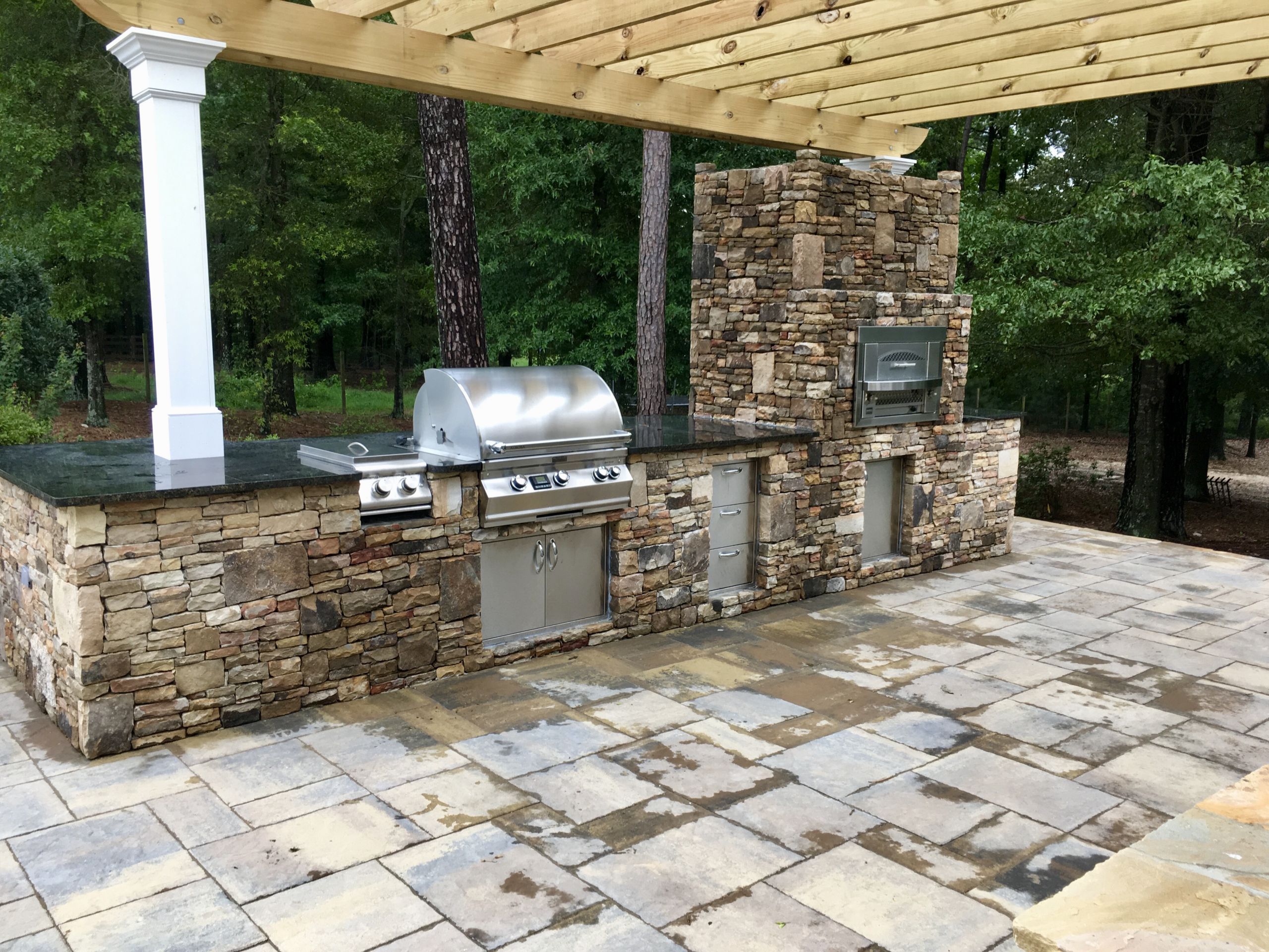 Pizza Oven Backyard
 Outdoor Kitchen Built in Gas Pizza Oven Fireside