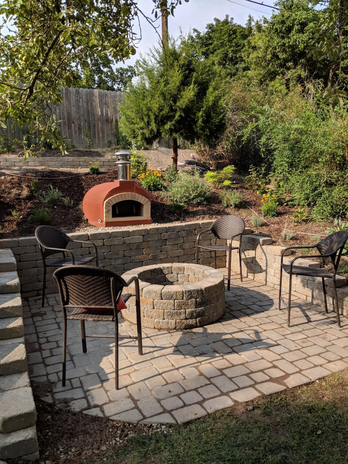 Pizza Oven Backyard
 Wood fired brick pizza