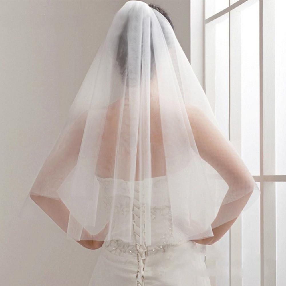 Plain Wedding Veils
 Simple and Elegent Wedding Veil Bridal Tulle Veils with