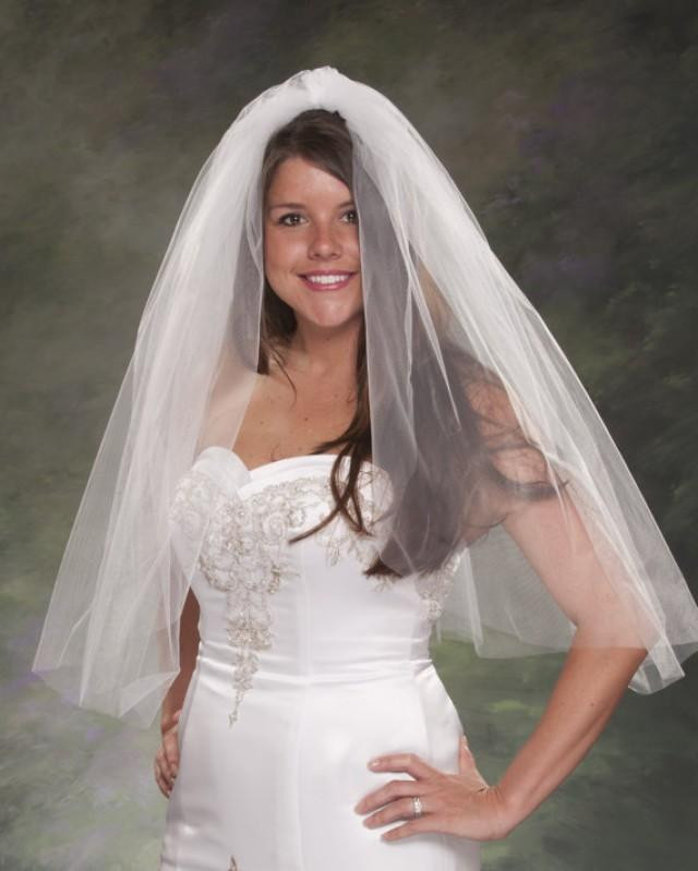 Plain Wedding Veils
 Shimmer Tulle Bridal Veil Plain Cut Edge 1 Tier Veil 30