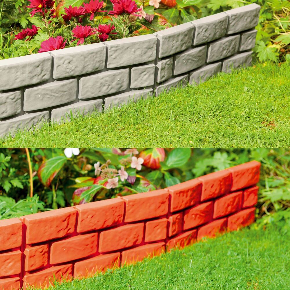 Plastic Landscape Edging
 Parkland Instant Brick Effect Hammer In Plastic Garden