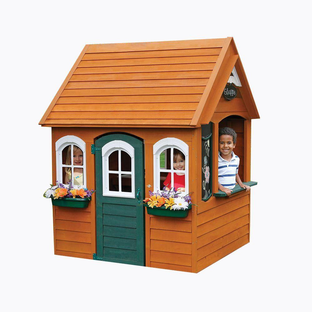 Play House For Kids Outdoor
 Cedar Summit Bancroft Playhouse P X The Home Depot