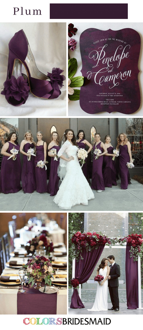 Plum Wedding Color Schemes
 Fall Wedding Colors with Purple 10 Purple Wedding Color