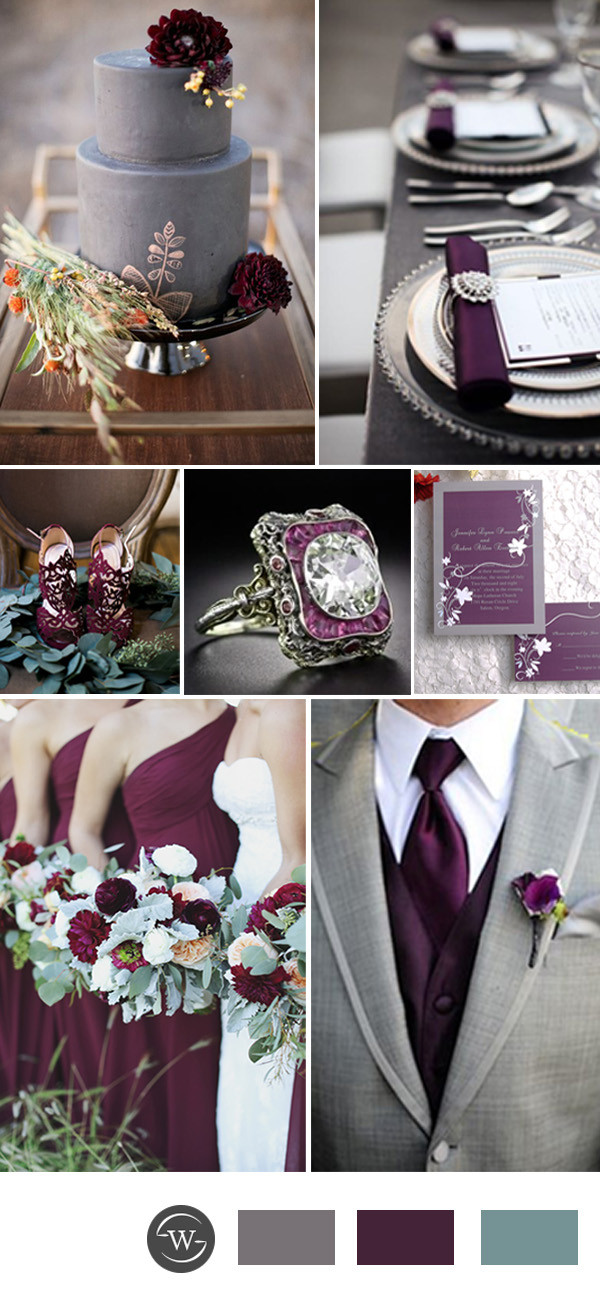 Plum Wedding Color Schemes
 Top 10 Perfect Grey Wedding Color bination Ideas for