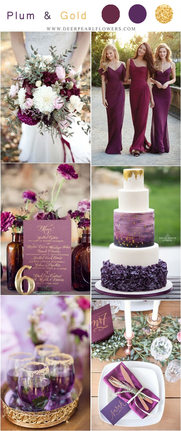 Plum Wedding Color Schemes
 Top 5 Purple Wedding Color bos for 2020