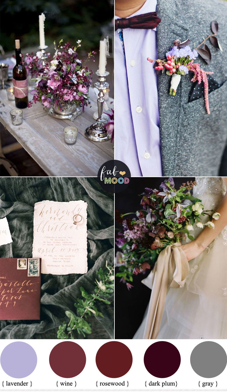 Plum Wedding Color Schemes
 Plum and wine wedding colors for late autumn wedding