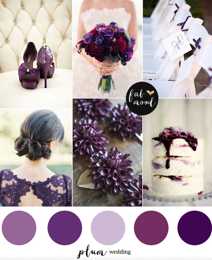 Plum Wedding Color Schemes
 plum wedding color palette