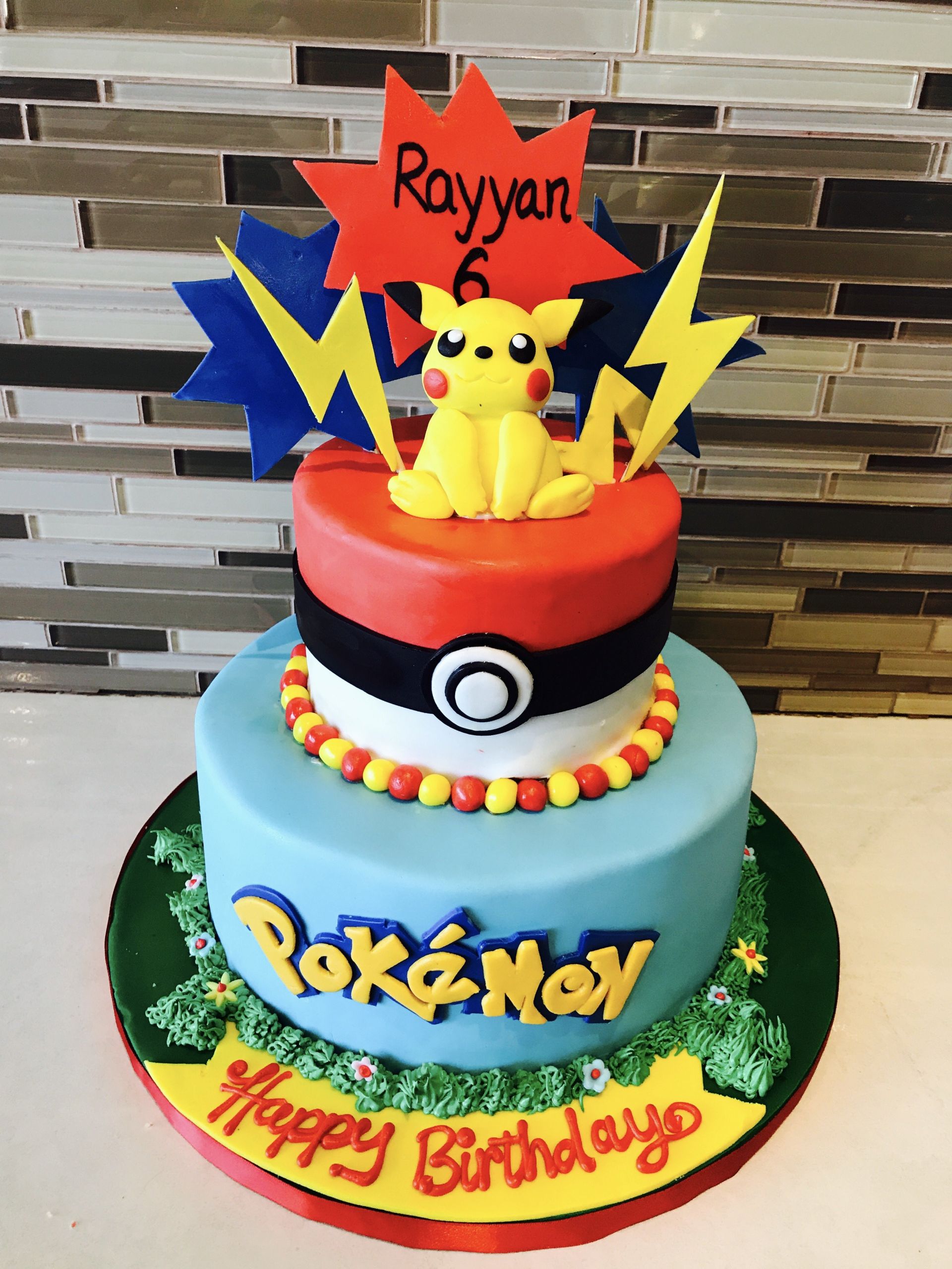 Pokemon Birthday Cakes
 Pokemon Fondant Cake Rashmi s Bakery