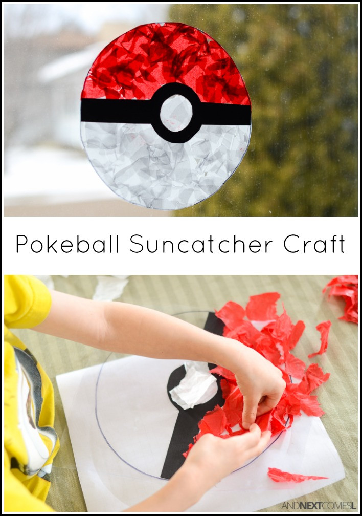 Pokemon Crafts For Kids
 Pokeball Suncatcher Pokemon Craft for Kids