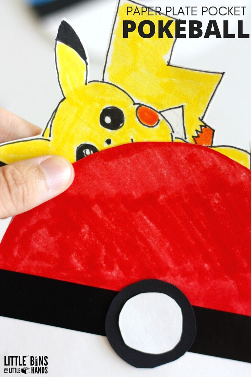 Pokemon Crafts For Kids
 Paper Plate Poke Ball Pokemon Activity